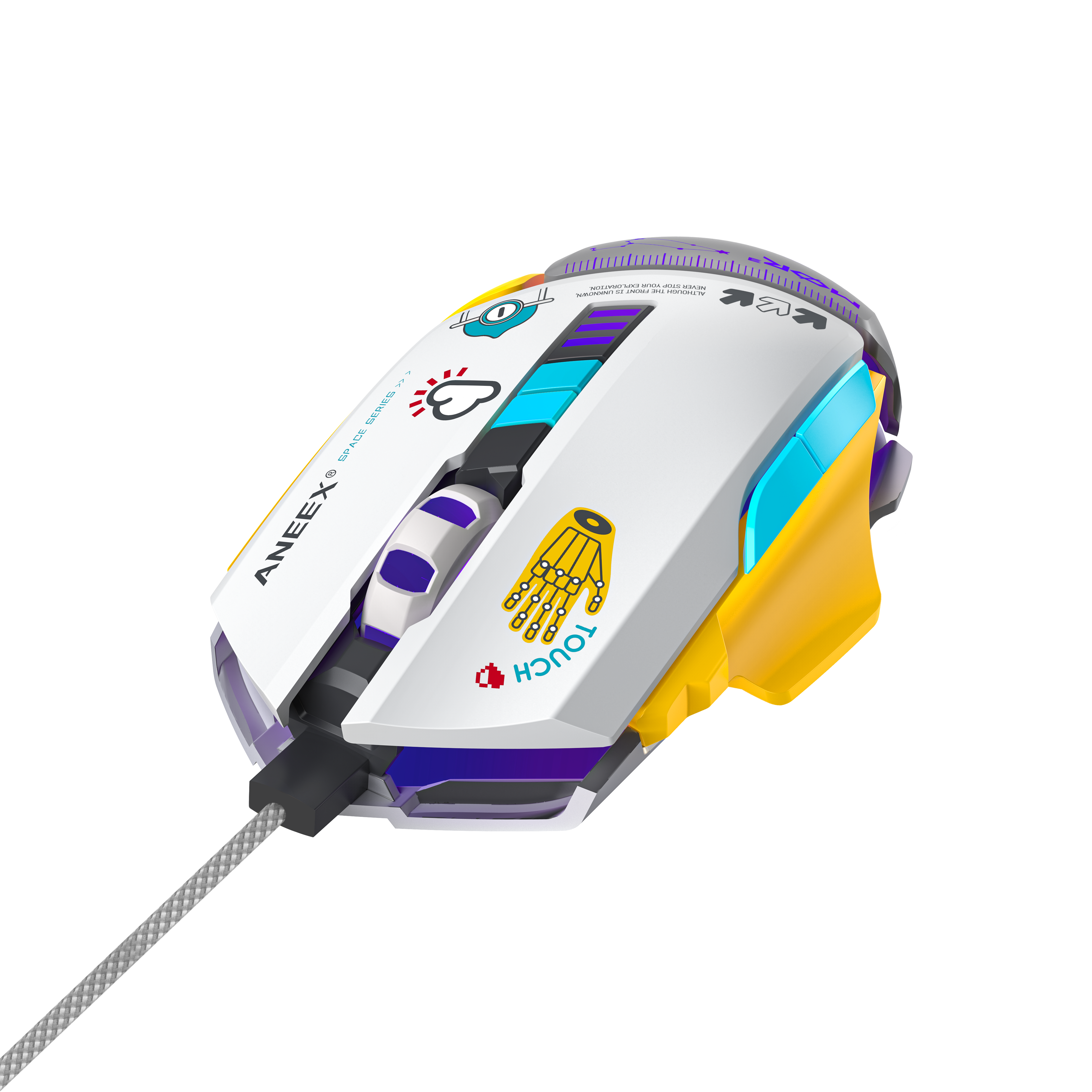 ANEEX M202 Wired RGB Gaming Mouse - 6600 DPI