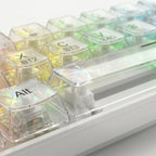 ANEEX BKB610 Ice-Clear Full Transparent Tri-Mode Mechanical Keyboard