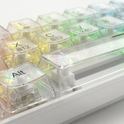 لوحة مفاتيح ميكانيكية ANEEX BKB610 Ice-Clear شفافة بالكامل ثلاثية الأوضاع