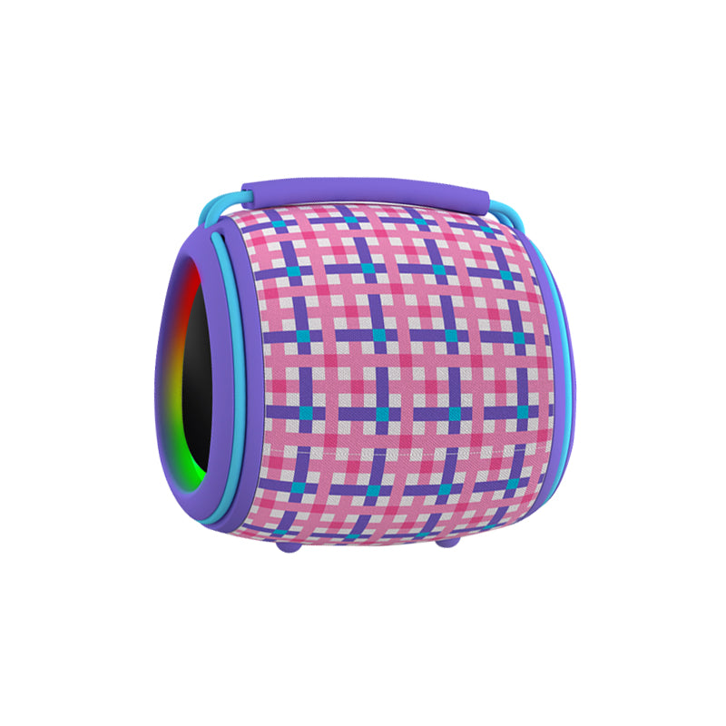ANEEX TW-A3 8W Vintage Plaid Portable Bluetooth Speaker with RGB and TWS