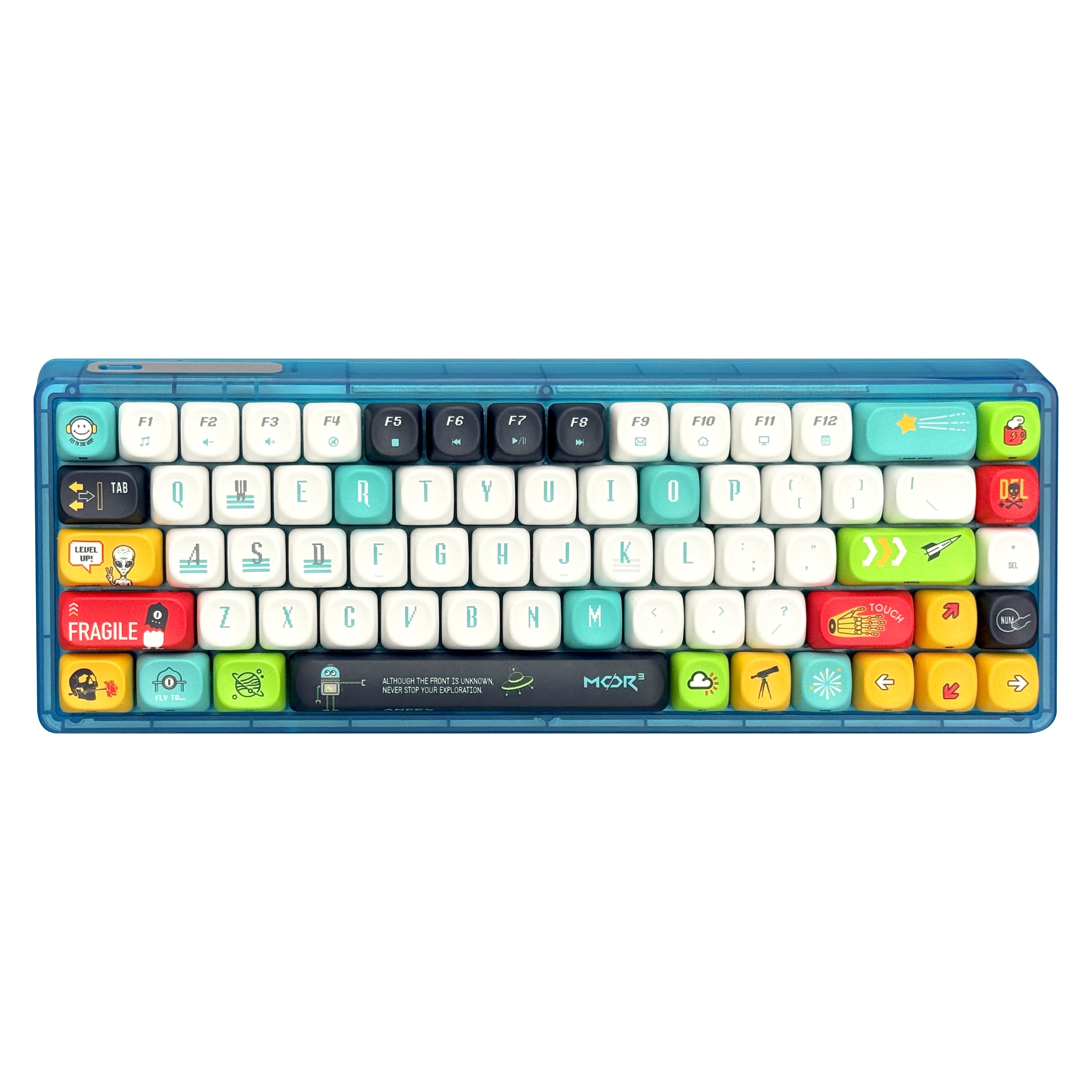 ANEEX EK68C Frosted Translucent Tri-Mode Keyboard with MOA Keycaps