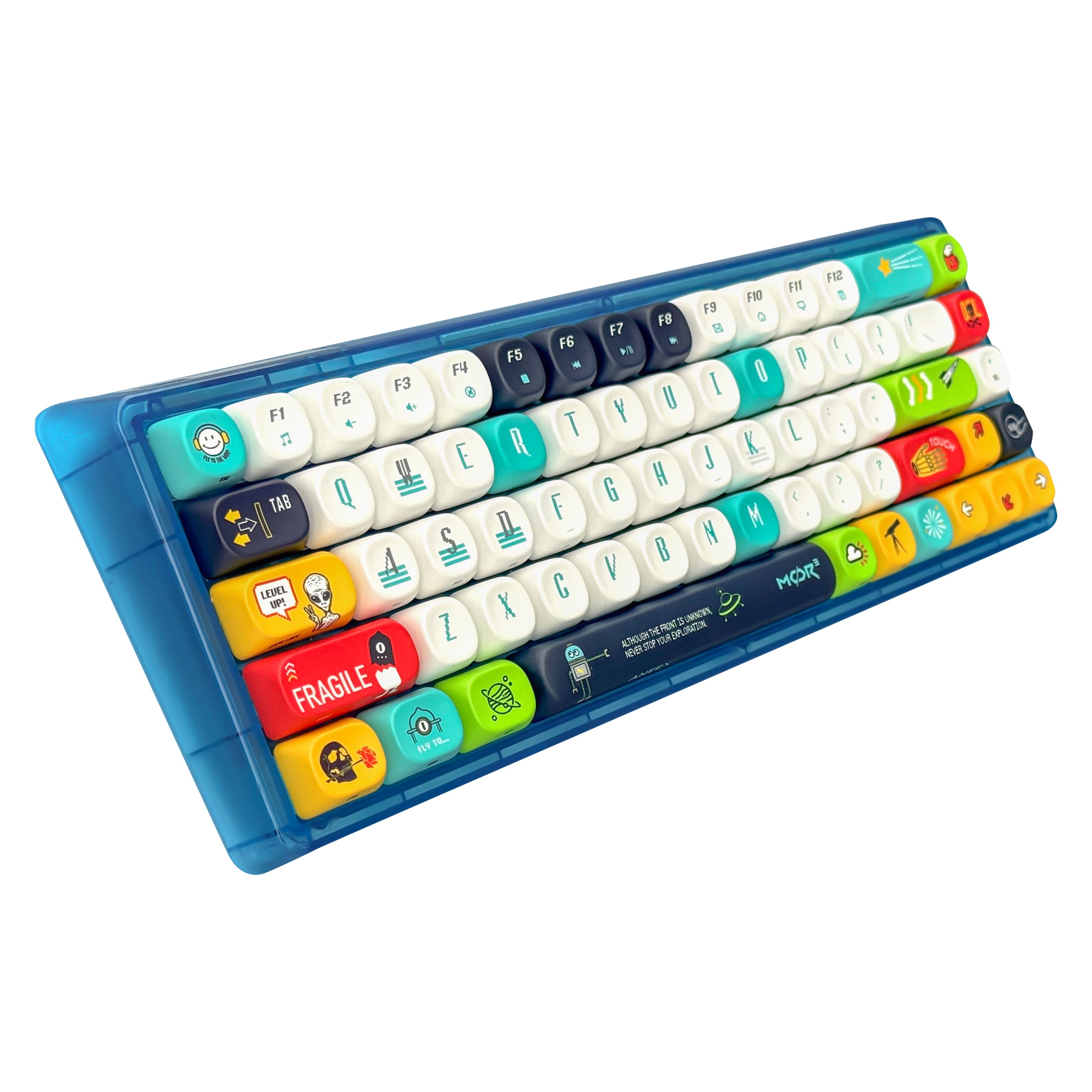 ANEEX EK68C Frosted Translucent Tri-Mode Keyboard with MOA Keycaps