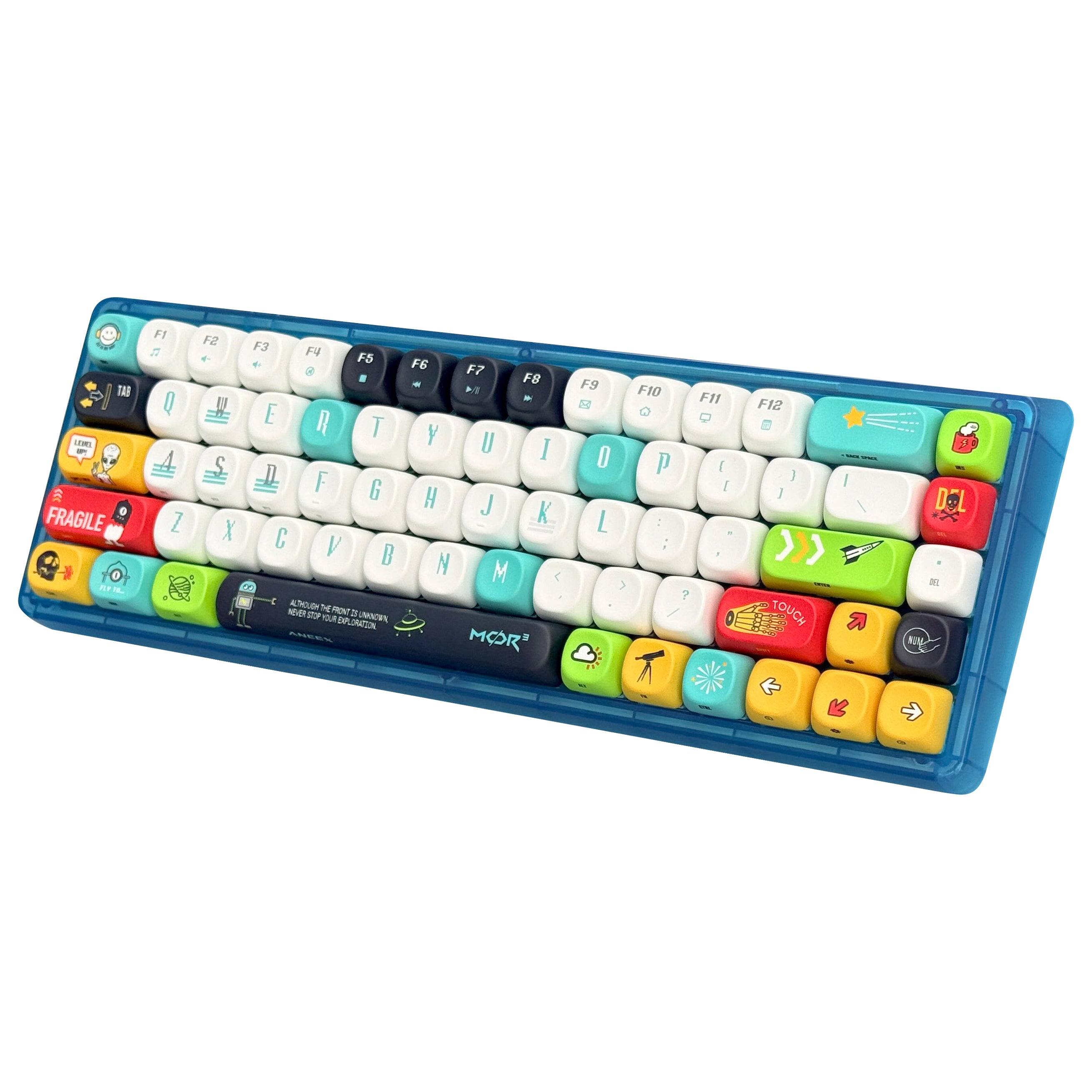ANEEX EK68C Frosted Translucent Tri-Mode Keyboard with MOA Keycaps