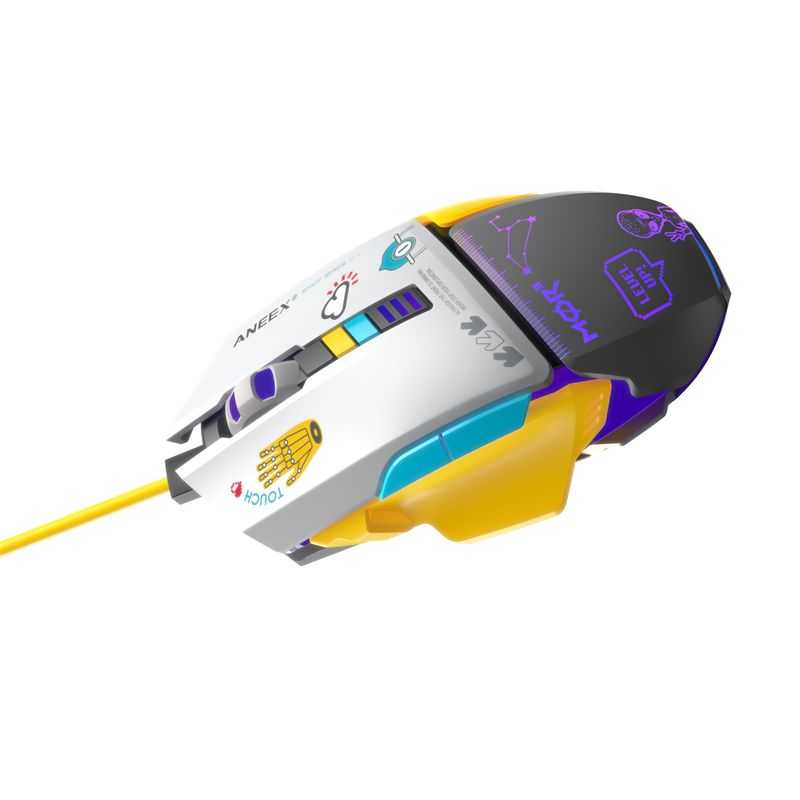 ماوس الألعاب السلكي ANEEX M202 RGB - 6600 نقطة لكل بوصة